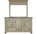 2330-0490-L/2334-0489-L COTTAGE CREEK BROCKTON DRESSER & SHUTTER MIRROR